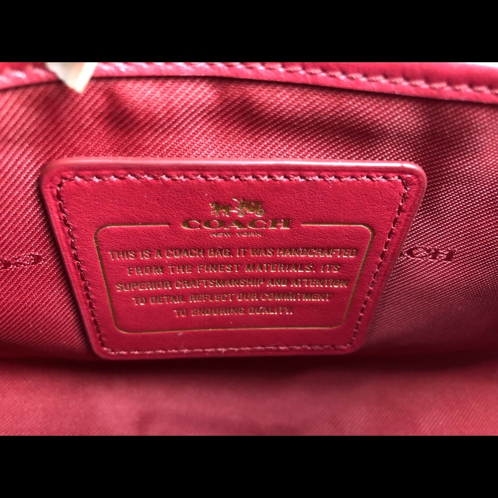 Authentic Red Coach Crossover Purse - Picture 7 of 8